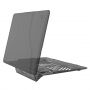 Carcasă din plastic, cu stativ, pentru MacBook Air 13" - negru