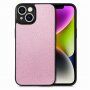 Husă sclipitoare din piele PU pentru iPhone 14 Plus - roz