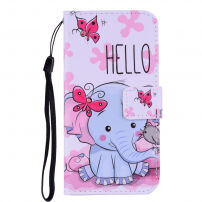 Husă flip pentru iPhone XS / iPhone X - elefant