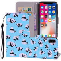 Husă flip pentru iPhone XS Max - panda
