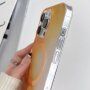 Husă tranparentă cu model acuarelă și MagSafe pentru iPhone 14 Pro Max - violet