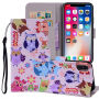 Husă flip pentru iPhone 9 Plus - bufniţe