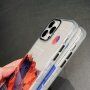 Husă transparentă lucioasă cu model pentru iPhone 14 Plus - dantelă