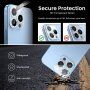Sticlă securizată cu ramă strălucitoare pentru a proteja obiectivele camerei foto pentru iPhone 11 - negru