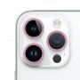 Sticlă securizată cu ramă strălucitoare pentru a proteja obiectivele camerei foto pentru iPhone 14 Pro / 14 Pro Max - roz