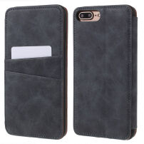 Husă flip vintage, pentru iPhone 7 Plus / 8 Plus - gri