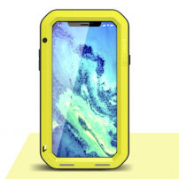 Husă LOVE MEI, rezistentă la apă / praf, pentru iPhone XS / iPhone X - galben