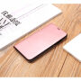 Husă flip tip oglindă, pentru iPhone XS / iPhone X - roz-auriu
