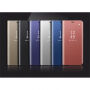 Husă flip tip oglindă, pentru iPhone XS / iPhone X - roz-auriu