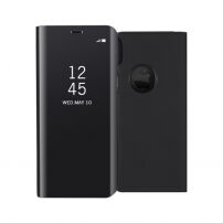 Husă flip tip oglindă, pentru iPhone XS / iPhone X - negru