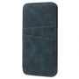 Husă flip vintage, pentru iPhone XS / iPhone X - verde-albastru