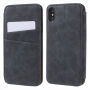 Husă flip vintage, pentru iPhone XS / iPhone X - gri