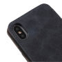 Husă flip vintage, pentru iPhone XS / iPhone X - gri