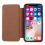 Husă flip vintage, pentru iPhone XS / iPhone X - gri