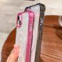 Husă transparentă cu ramă colorată și MagSafe pentru iPhone 13 Pro Max - albastru