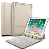 Carcasă rezistentă, cu tastatură, pentru iPad 9,7" (2017/2018) / Air 1/2 / Pro 9,7" şi Pencil - auriu