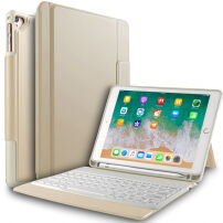 Husă cu tastatură, pentru iPad 9,7" (2017/2018) / Air 1/2 / Pro 9,7" şi Pencil - auriu