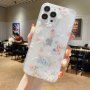 Husă transparentă strălucitoare pentru iPhone 14 Pro Max - floral