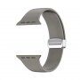 Curea din silicon cu închidere metalică și magnetică pentru Apple Watch 42mm / 41mm / 40mm / 38mm - gri