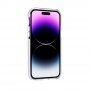 Carcasă transparentă cu cadru colorat din plastic moale pentru iPhone 14 Pro Max - alb