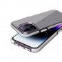 Carcasă transparentă cu cadru colorat din plastic moale pentru iPhone 14 Pro Max - alb