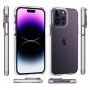 Carcasă transparentă cu cadru colorat din plastic moale pentru iPhone 14 Pro Max - alb