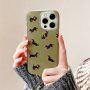 Husă transparentă mată cu model teckel pentru iPhone 13 Pro Max - măslinie