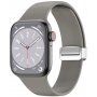 Curea din silicon cu închidere metalică și magnetică pentru Apple Watch 42mm / 41mm / 40mm / 38mm - gri