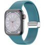 Curea din silicon cu închidere metalică și magnetică pentru Apple Watch 42mm / 41mm / 40mm / 38mm - turcoaz
