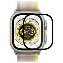 ENKAY sticlă securizată cu ramă neagră pentru Apple Watch Ultra 49mm