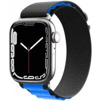 Curea din nailon buclă alpină pentru Apple Watch 42mm / 41mm / 40mm / 38mm - albastru-negru