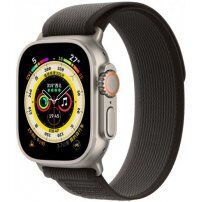 Curea din nailon traseu pentru Apple Watch Ultra 49mm / 46mm / 45mm / 44mm / 42mm - gri-negru