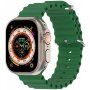 Curea oceanică din silicon pentru Apple Watch Ultra 49mm / 46mm / 45mm / 44mm / 42mm - verde închis