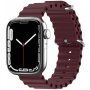 Curea oceanică din silicon pentru Apple Watch 42mm / 41mm / 40mm / 38mm - vișiniu