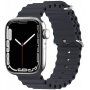 Curea oceanică din silicon pentru Apple Watch 42mm / 41mm / 40mm / 38mm - gri închis