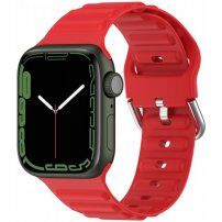 Curea din silicon Ocean Ripple pentru Apple Watch 42mm / 41mm / 40mm / 38mm - roșu