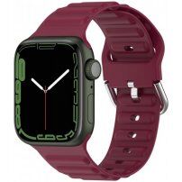 Curea din silicon Ocean Ripple pentru Apple Watch 42mm / 41mm / 40mm / 38mm - vișiniu