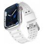 Curea durabilă din silicon pentru Apple Watch 42mm / 41mm / 40mm / 38mm - alb