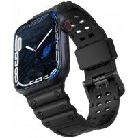 Curea durabilă din silicon pentru Apple Watch 42mm / 41mm / 40mm / 38mm - negru