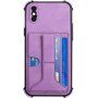 Husă cu buzunar carduri și suport pentru iPhone XS Max - violet