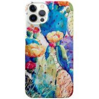 Husă lucioasă cu model pictat pentru iPhone 12 Pro Max - cactuși