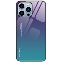 Carcasă cu partea din spate din sticlă pentru iPhone 14 Pro - mov azur