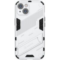 Husă de protecție durabilă cu stand pentru iPhone 14 Plus - alb