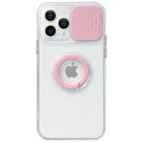 Curea magnetică din piele cu detalii metalice pentru iPhone 14 Pro Max - roz