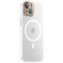 Husă de protecție transparentă cu MagSafe pentru iPhone 14 Plus - şampanie aurie
