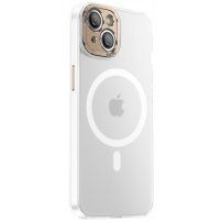 Husă de protecție transparentă cu MagSafe pentru iPhone 14 Plus - şampanie aurie
