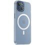 Husă de protecție transparentă cu MagSafe pentru iPhone 14 Plus - albastru