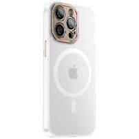 Husă de protecție transparentă cu MagSafe pentru iPhone 14 Pro Max - şampanie aurie