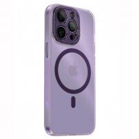 Husă de protecție transparentă cu MagSafe pentru iPhone 14 Pro Max - violet
