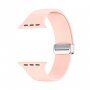 Curea din silicon cu închidere metalică și magnetică pentru Apple Watch 42mm / 41mm / 40mm / 38mm - roz
